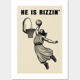 He is Rizzin' Jesus Meme Slamdunk Posters and Art